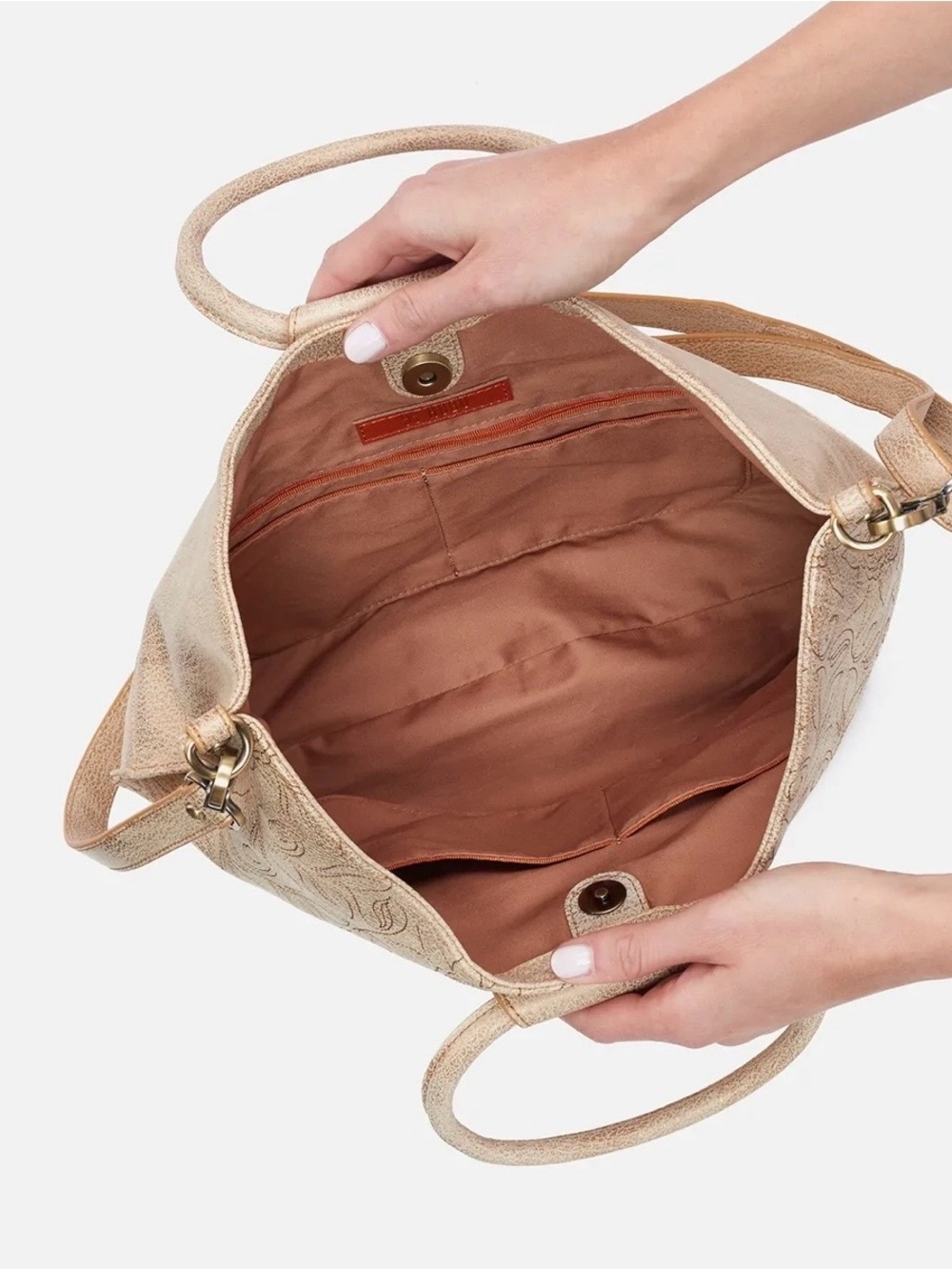 HOBO SHEILA LARGE SATCHEL GOLD LEAF - Picture 3 of 8